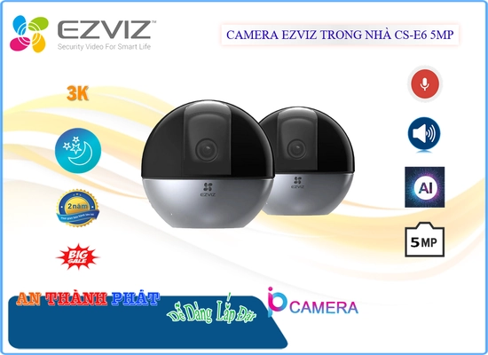 Lắp đặt camera Camera An Ninh Wifi Ezviz CS-E6 5MP Giá tốt