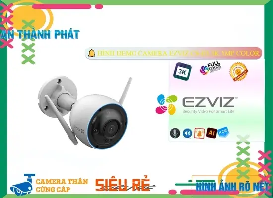 Lắp đặt camera CS-H3 3K 5MP Color Camera Wifi Ezviz