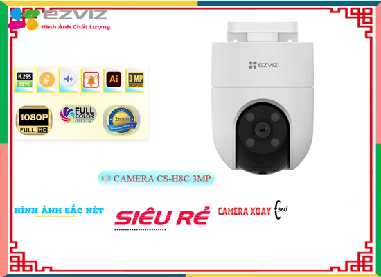 CS-H8C 2K 3MP Camera Wifi Ezviz Thiết kế Đẹp