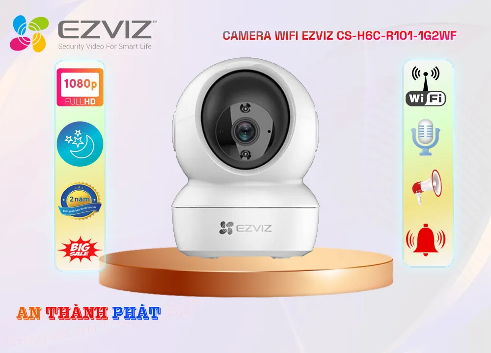 Camera Wifi Xoay 360 CS,H6c,R101,1G2WF,CS H6c R101 1G2WF,Giá Bán CS,H6c,R101,1G2WF sắc nét Wifi Ezviz