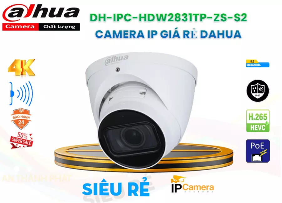 Camera IP Dahua DH-IPC-HDW2831TP-ZS-S2,DH-IPC-HDW2831TP-ZS-S2 Giá rẻ,DH-IPC-HDW2831TP-ZS-S2 Giá Thấp Nhất,Chất Lượng