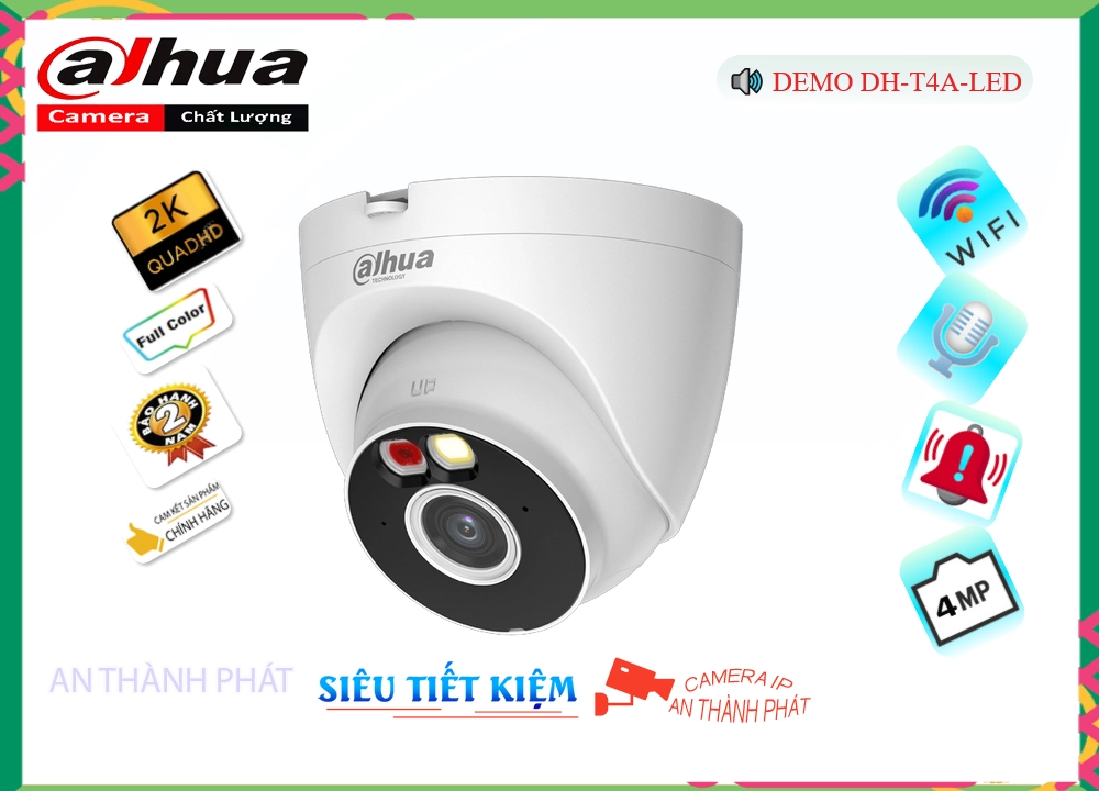 DH T4A LED,DH-T4A-LED Camera Dahua Sắc Nét,Chất Lượng DH-T4A-LED,Giá Không Dây IP DH-T4A-LED,phân phối DH-T4A-LED,Địa