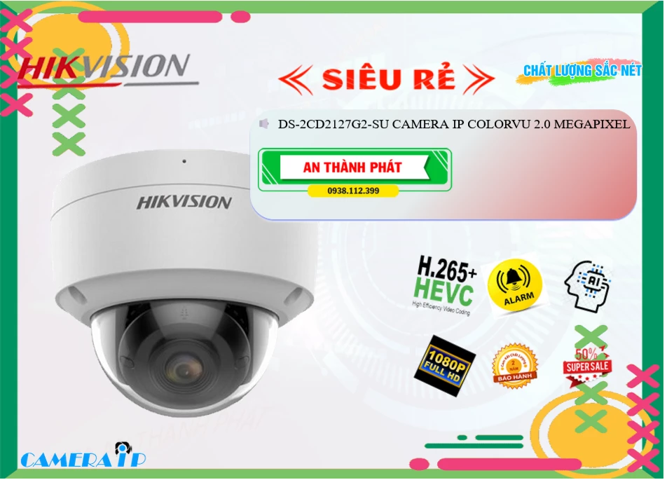 Camera Full Color Hikvision DS,2CD2127G2,SU,DS 2CD2127G2 SU,Giá Bán DS,2CD2127G2,SU sắc nét Hikvision ,DS,2CD2127G2,SU