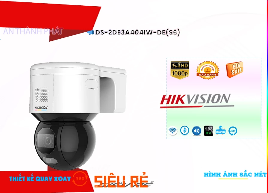 Camera Hikvision DS,2DE3A404IW,DE(S6),DS 2DE3A404IW DE(S6),Giá Bán DS,2DE3A404IW,DE(S6) sắc nét Hikvision