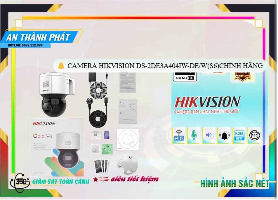 Camera Hikvision DS-2DE3A404IW-DE/W(S6),thông số DS-2DE3A404IW-DE/W(S6),DS 2DE3A404IW DE/W(S6),Chất Lượng
