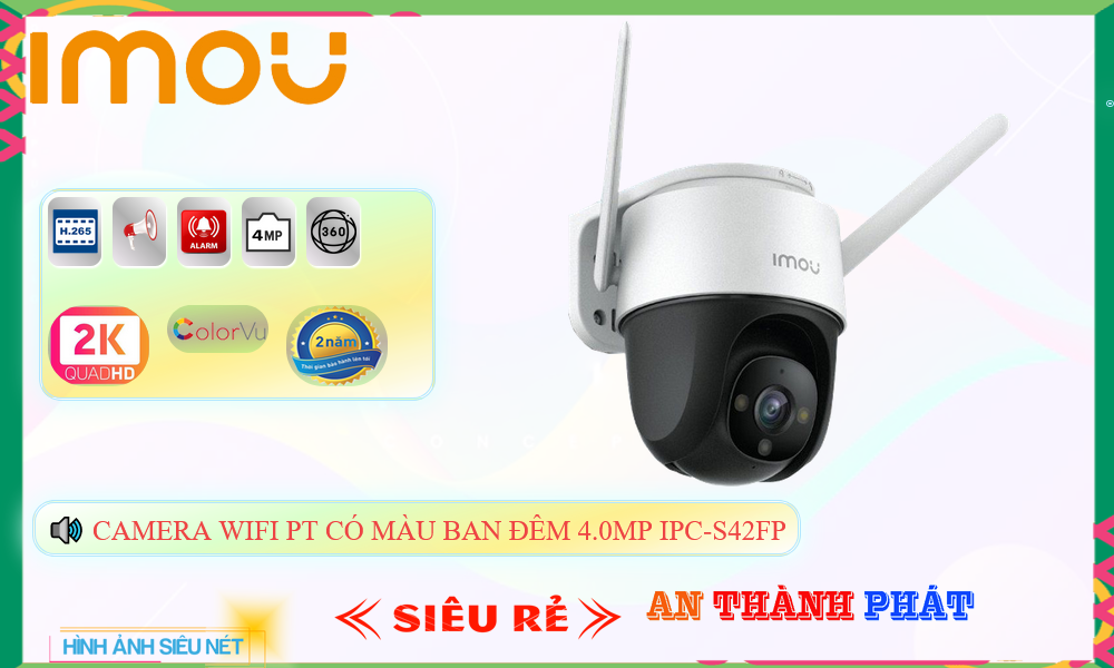 Camera Wifi Imou Với giá cạnh tranh IPC-S42FP,Giá IPC-S42FP,IPC-S42FP Giá Khuyến Mãi,bán IPC-S42FP Camera Giá Rẻ Wifi