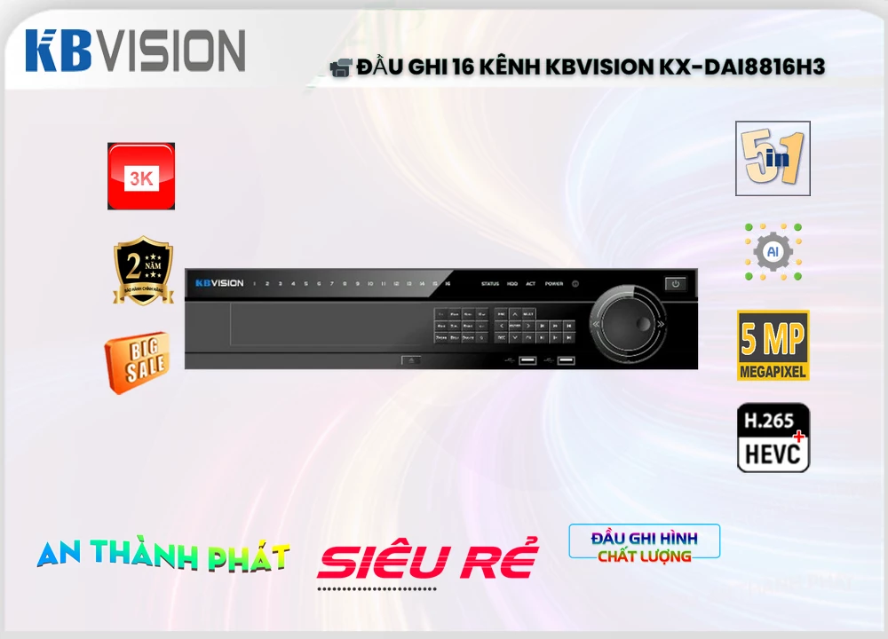 Đầu Ghi KBvision KX-DAi8816H3,Giá KX-DAi8816H3,phân phối KX-DAi8816H3,KX-DAi8816H3Bán Giá Rẻ,KX-DAi8816H3 Giá Thấp
