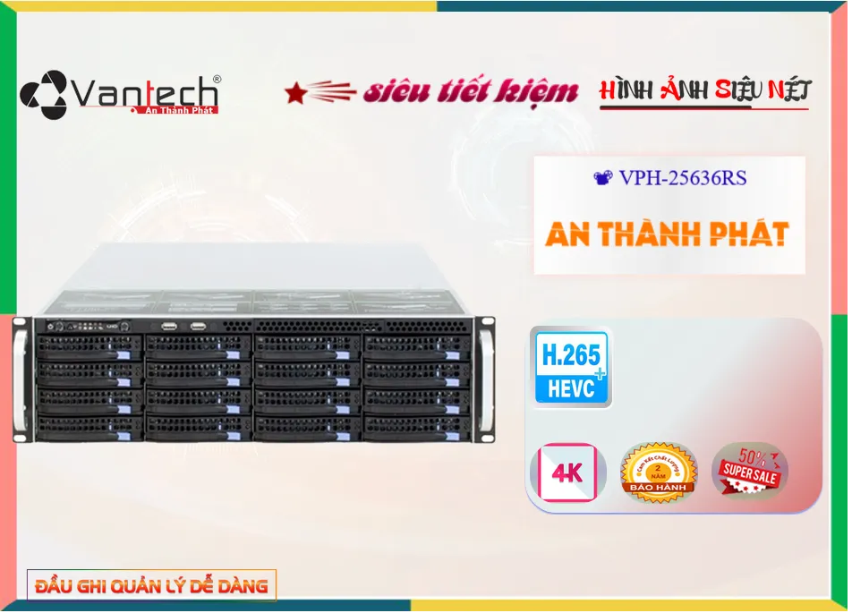 Server Ghi Hình Vantech VPH,25636RS,VPH 25636RS,Giá Bán VPH,25636RS sắc nét VanTech ,VPH,25636RS Giá Khuyến