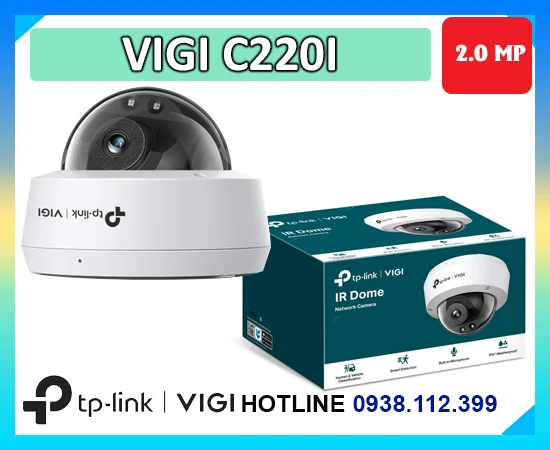 Camera TP-Link VIGI C220I, TP-Link VIGI C220I 2MP, Camera VIGI C220I, TP-Link VIGI C220I IP67, VIGI C220I H.265+, Camera TP-Link VIGI C220I PoE, TP-Link VIGI C220I Dome