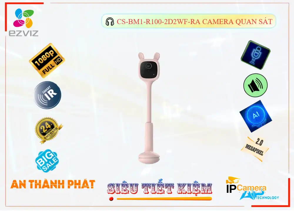 CS-BM1-R100-2D2WF-Ra sắc nét Wifi Ezviz CS-BM1-R100-2D2WF-Ra sắc nét Wifi Ezviz