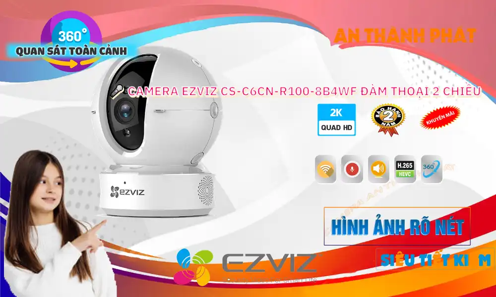 Camera Wifi Xoay 360 CS-C6CN-R100-8B4WF