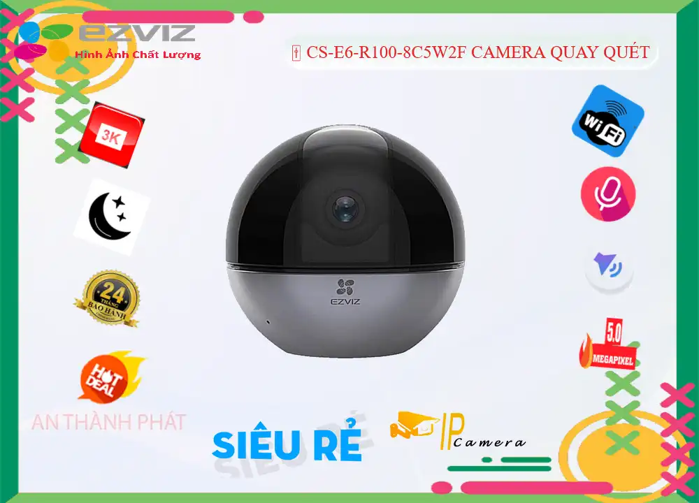 Camera Ezviz CS-E6-R100-8C5W2F, Giá CS-E6-R100-8C5W2F, phân phối CS-E6-R100-8C5W2F,CS-E6-R100-8C5W2FBán Giá Rẻ , Giá