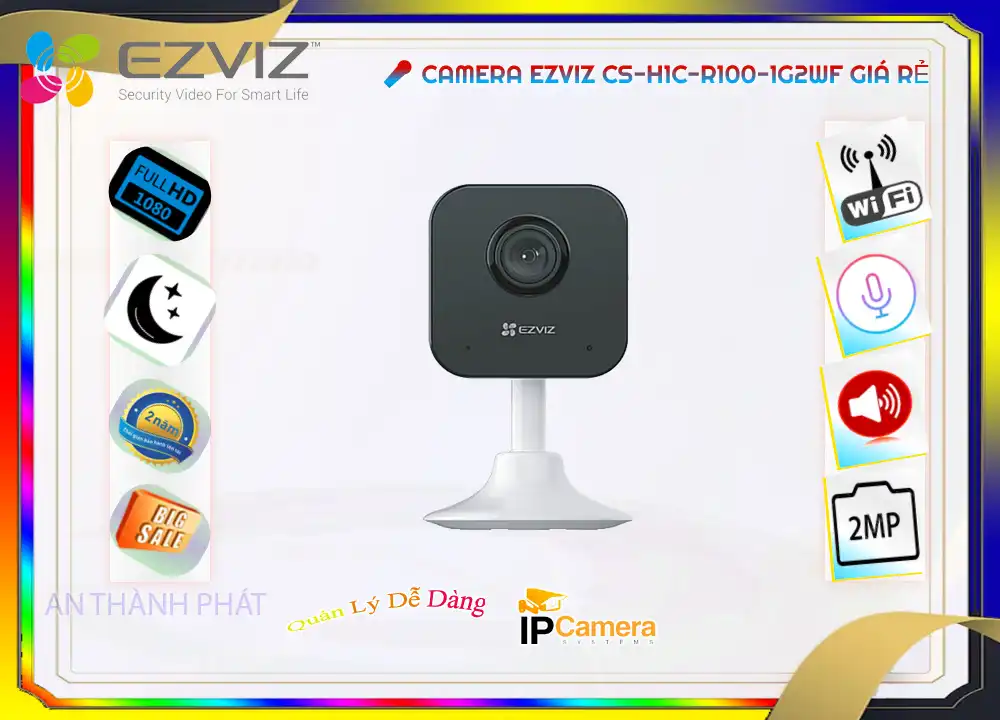 CS-H1c-R100-1G2WF sắc nét Wifi Ezviz ➠ CS-H1c-R100-1G2WF sắc nét Wifi Ezviz ➠