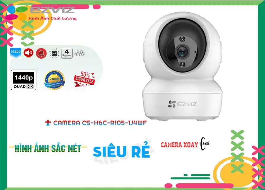 CS-H6c-R105-1J4WF Camera Wifi Ezviz Giá rẻ,Giá CS-H6c-R105-1J4WF,CS-H6c-R105-1J4WF Giá Khuyến Mãi,bán