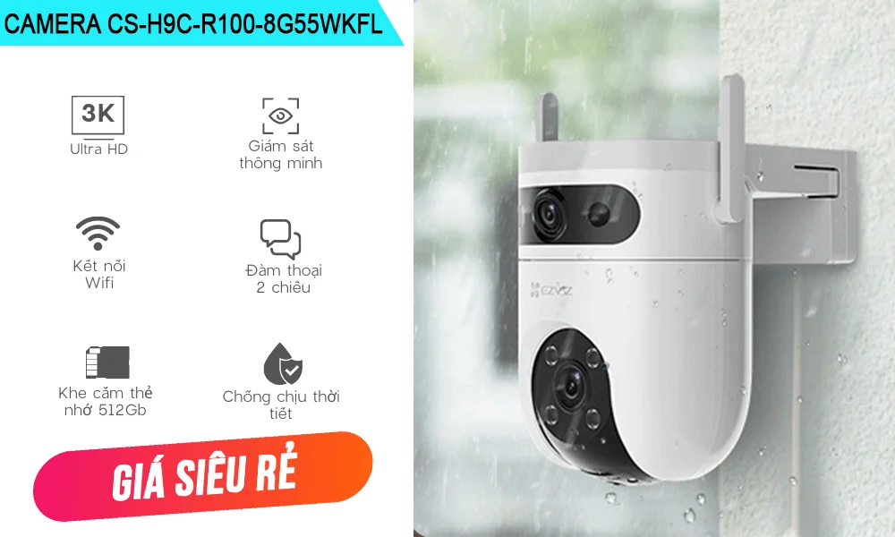 CS-H9c-R100-8G55WKFL sắc nét Wifi Ezviz