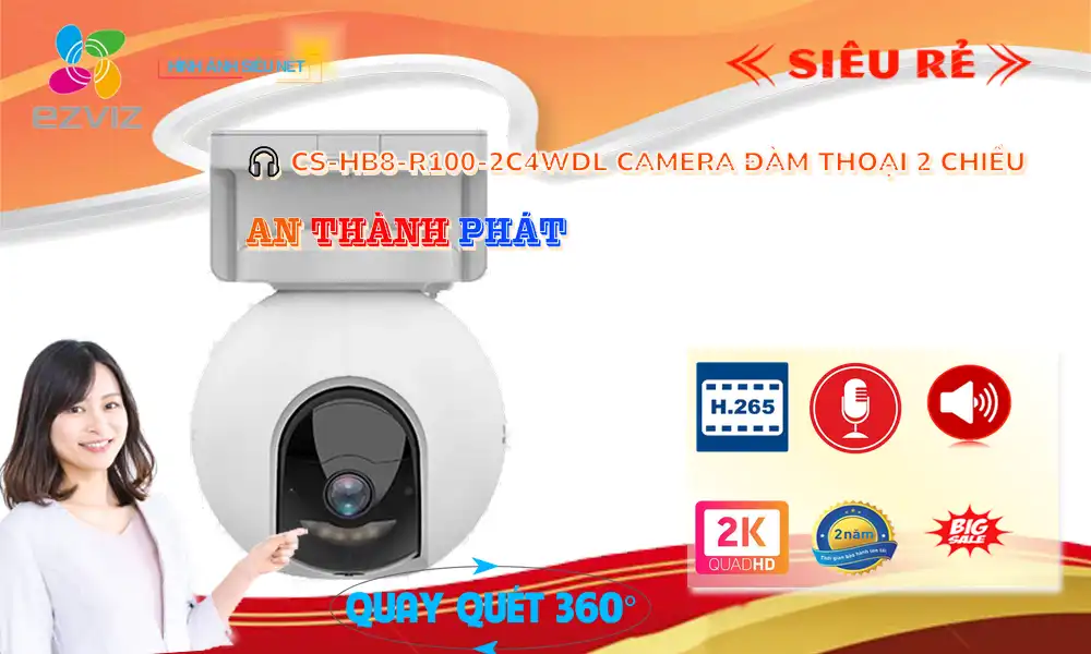 CS-HB8-R100-2C4WDL sắc nét Wifi Ezviz CS-HB8-R100-2C4WDL sắc nét Wifi Ezviz
