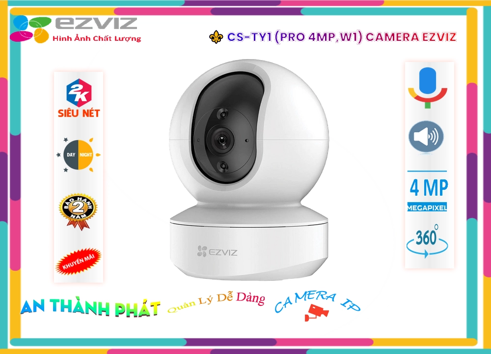 ✪ CS-TY1 (Pro 4MP-W1) Camera Chính Hãng Wifi Ezviz,thông số CS-TY1 (Pro 4MP,W1), IP Wifi CS-TY1 (Pro 4MP,W1) Giá rẻ,CS