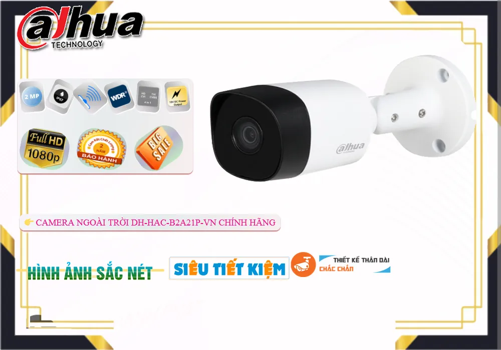 Camera Dahua DH-HAC-B2A21P-VN, Giá DH-HAC-B2A21P-VN, phân phối DH-HAC-B2A21P-VN,DH-HAC-B2A21P-VNBán Giá Rẻ