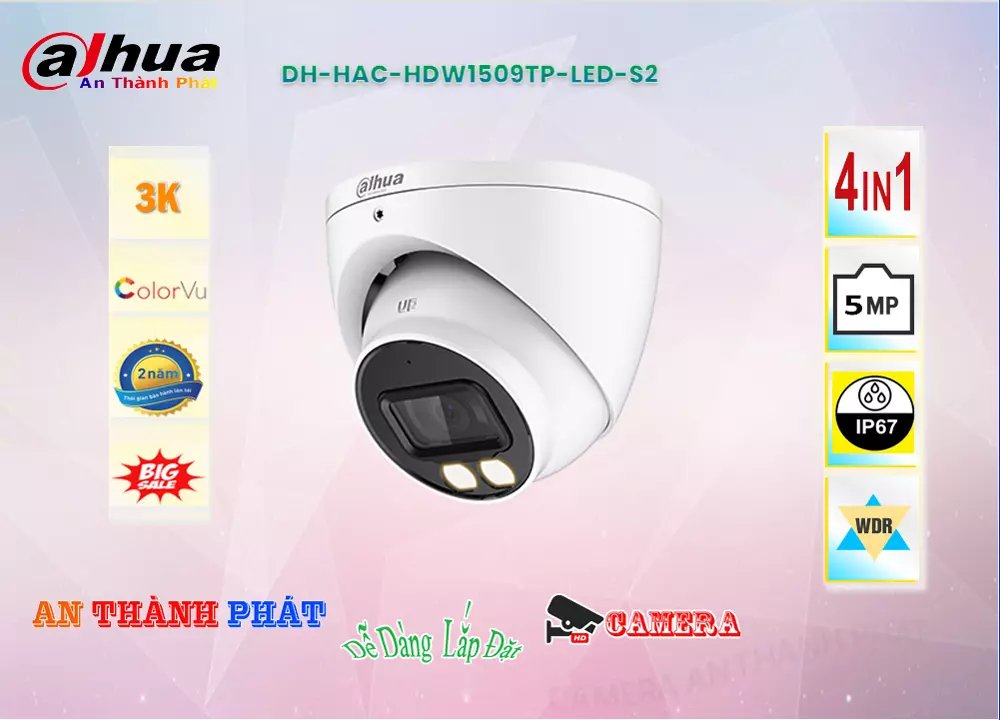 Camera Full Color DH-HAC-HDW1509TP-LED-S2,DH-HAC-HDW1509TP-LED-2S Giá rẻ,DH HAC HDW1509TP LED 2S,Chất Lượng