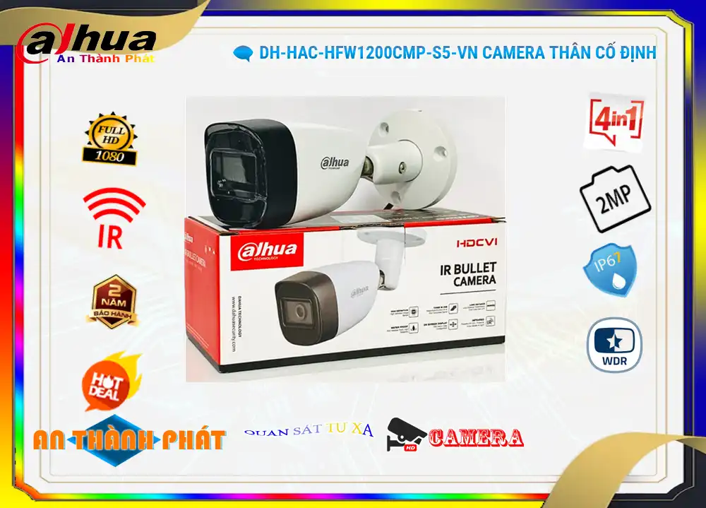 DH-HAC-HFW1200CMP-S5-VN sắc nét Dahua ➠