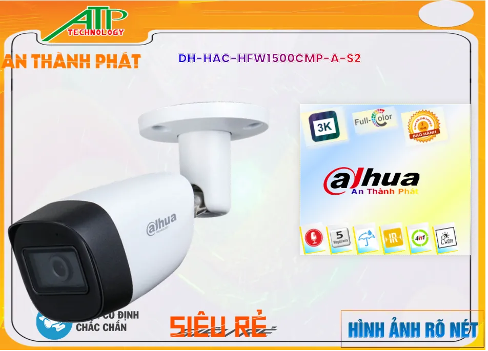 DH HAC HFW1500CMP A S2,DH-HAC-HFW1500CMP-A-S2 Camera Sắc Nét Dahua ✨,DH-HAC-HFW1500CMP-A-S2 Giá