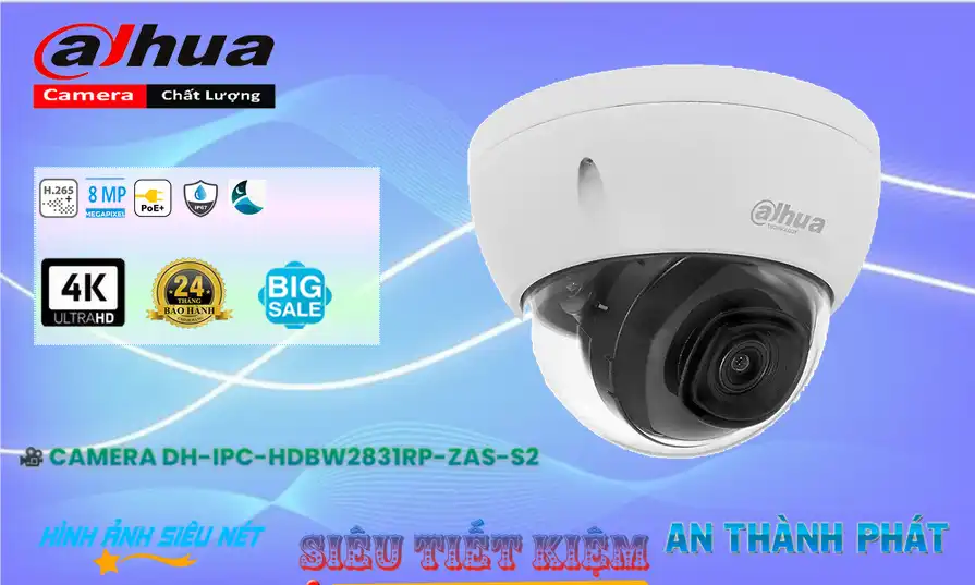 DH-IPC-HDBW2831RP-ZAS-S2 sắc nét Dahua DH-IPC-HDBW2831RP-ZAS-S2 sắc nét Dahua