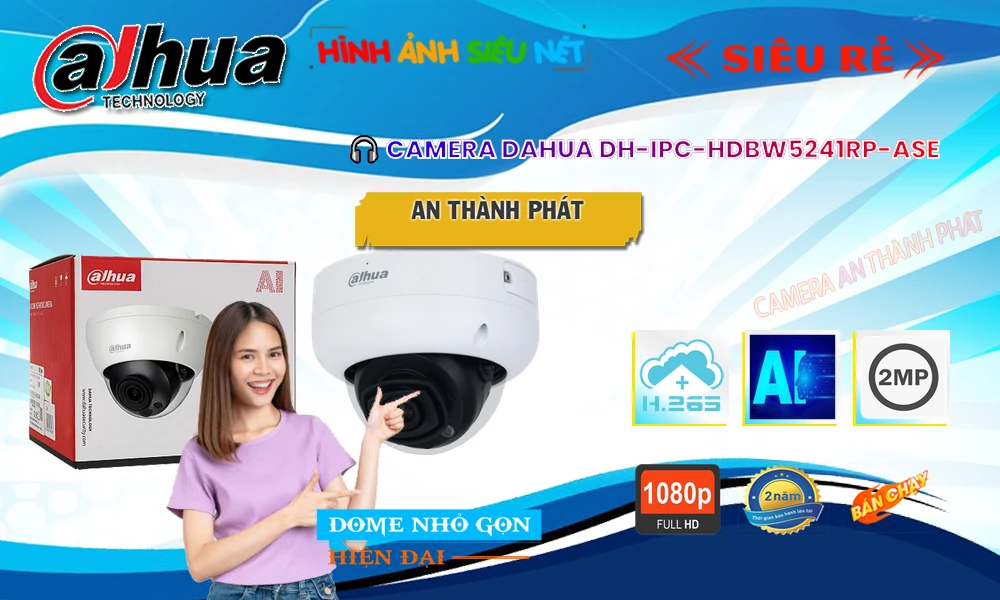 DH-IPC-HDBW5241RP-ASE sắc nét Dahua