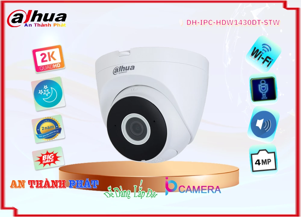 Camera Dahua DH-IPC-HDW1430DT-STW,thông số DH-IPC-HDW1430DT-STW,DH-IPC-HDW1430DT-STW Giá rẻ,DH IPC HDW1430DT STW,Chất