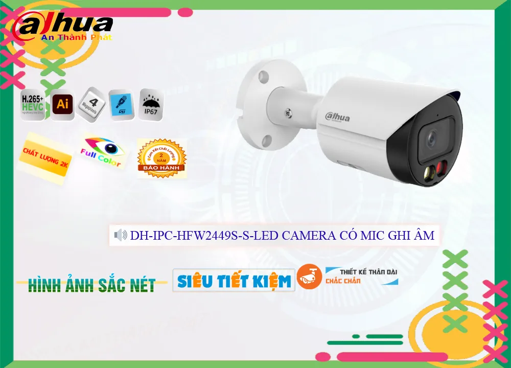 Camera Dahua DH-IPC-HDW2449T-S-LED, thông số DH-IPC-HDW2449T-S-LED,DH-IPC-HDW2449T-S-LED Giá rẻ ,DH IPC HDW2449T S LED,