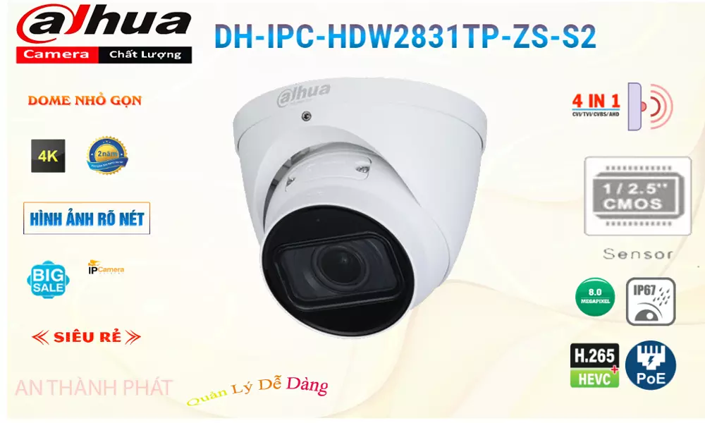 chức năng nổi bật camera ip Dahua DH-IPC-HDW2831TP-ZS-S2