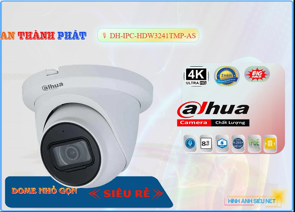 Camera Dahua DH-IPC-HDW3241TMP-AS,DH-IPC-HDW3241TMP-AS Giá rẻ,DH-IPC-HDW3241TMP-AS Giá Thấp Nhất,Chất Lượng