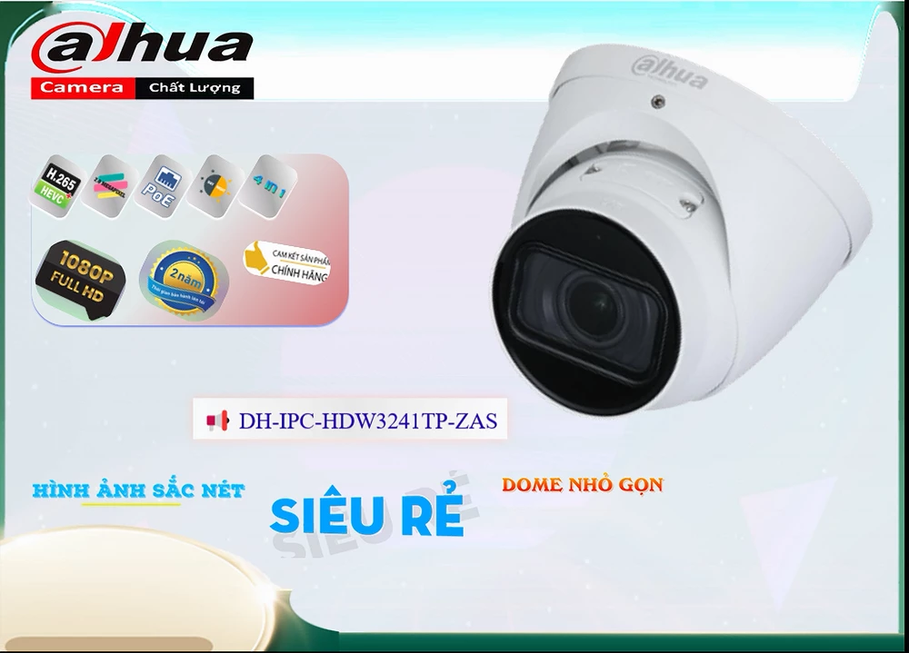 Camera Dahua DH-IPC-HDW3241TP-ZAS,DH-IPC-HDW3241TP-ZAS Giá rẻ,DH-IPC-HDW3241TP-ZAS Giá Thấp Nhất,Chất Lượng