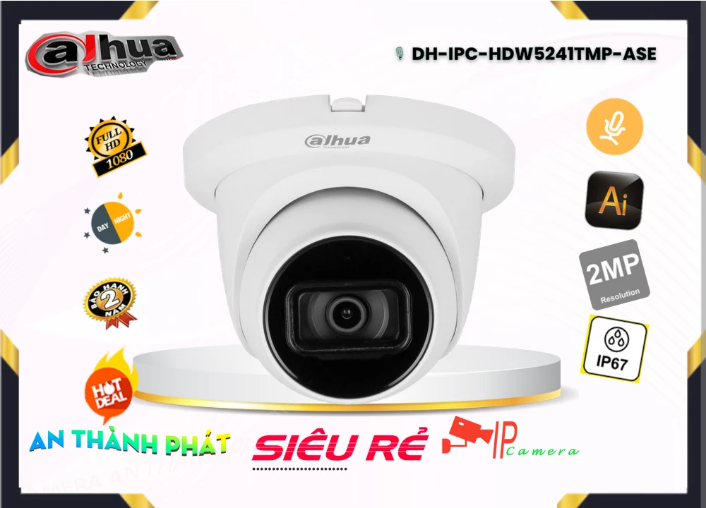 Camera Dahua DH-IPC-HDW5241TMP-ASE,DH-IPC-HDW5241TMP-ASE Giá rẻ,DH IPC HDW5241TMP ASE,Chất Lượng