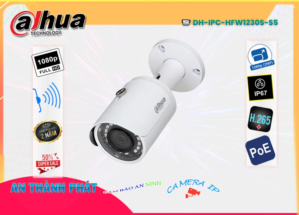Camera Dahua DH-IPC-HFW1230S-S5,DH-IPC-HFW1230S-S5 Giá Khuyến Mãi,DH-IPC-HFW1230S-S5 Giá rẻ,DH-IPC-HFW1230S-S5 Công