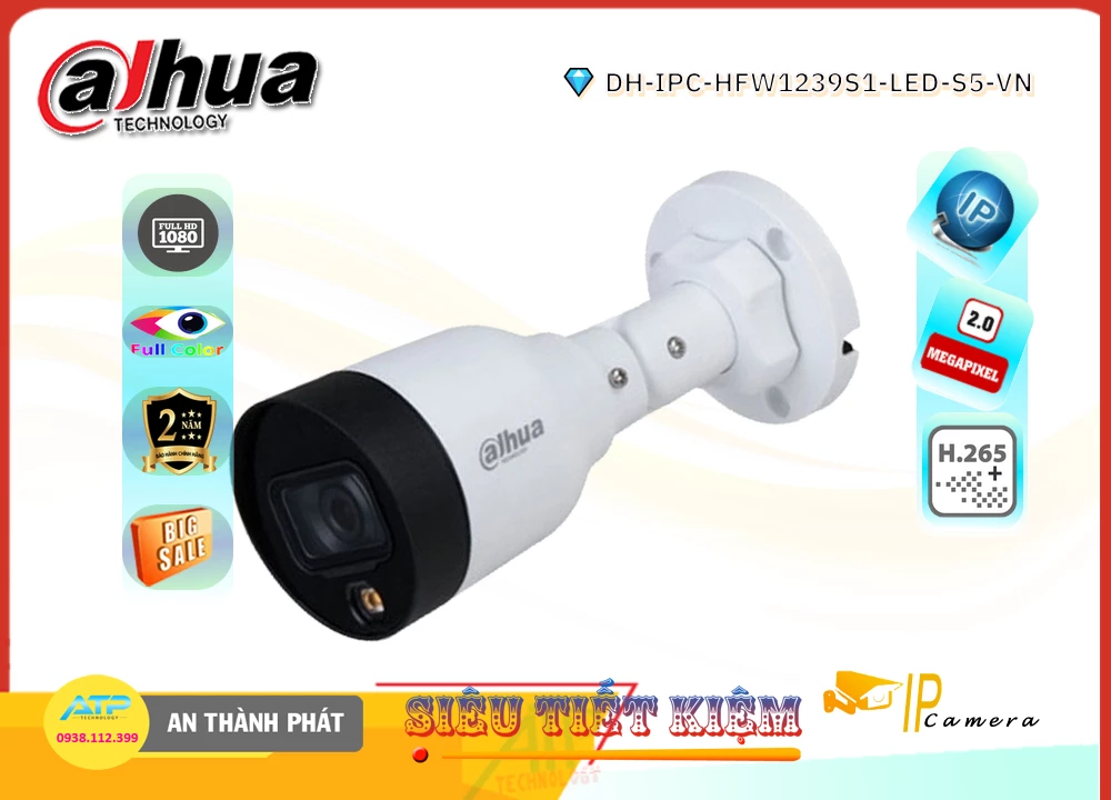 Camera Dahua DH-IPC-HFW1239S1-LED-S5-VN,DH-IPC-HFW1239S1-LED-S5-VN Giá rẻ,DH-IPC-HFW1239S1-LED-S5-VN Giá Thấp Nhất,Chất