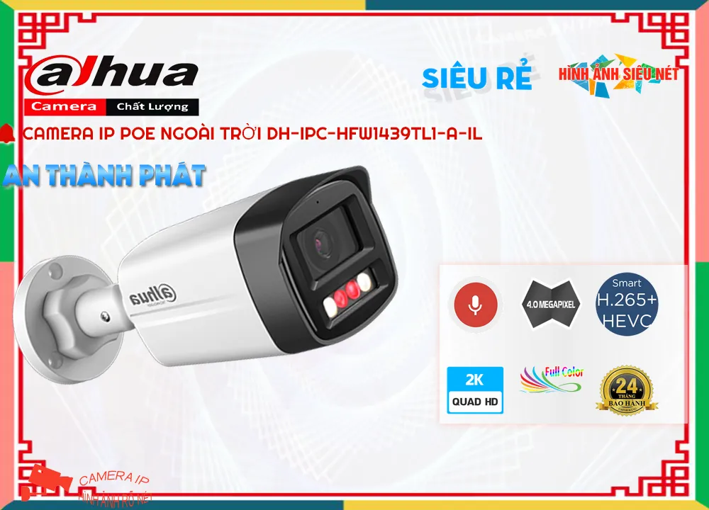 Camera IP Thân Dahua DH-IPC-HFW1439TL1-A-IL 4MP,thông số DH-IPC-HFW1439TL1-A-IL,DH IPC HFW1439TL1 A IL,chất lượng DH-IPC-HFW1439TL1-A-IL 0 MP , Camera Giá re DH-IPC-HFW1439TL1-A-IL Chất lượng nhất,DH-IPC-HFW1439TL1-A-IL Siêu rẻ,bán DH-IPC-HFW1439TL1-A-IL