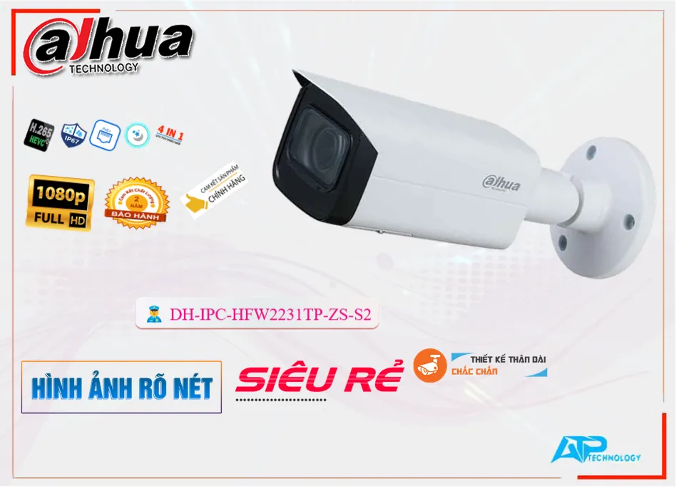 Camera DH-IPC-HFW2231TP-ZS-S2 Giá rẻ