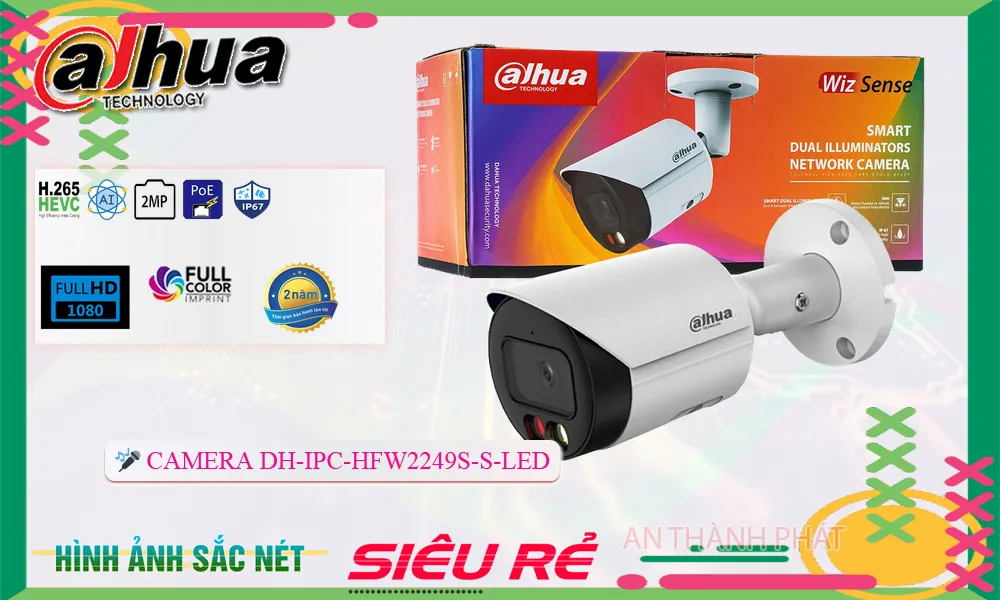 Camera Dahua DH-IPC-HFW2249S-S-LED, thông số DH-IPC-HFW2249S-S-LED,DH-IPC-HFW2249S-S-LED Giá rẻ ,DH IPC HFW2249S S LED,