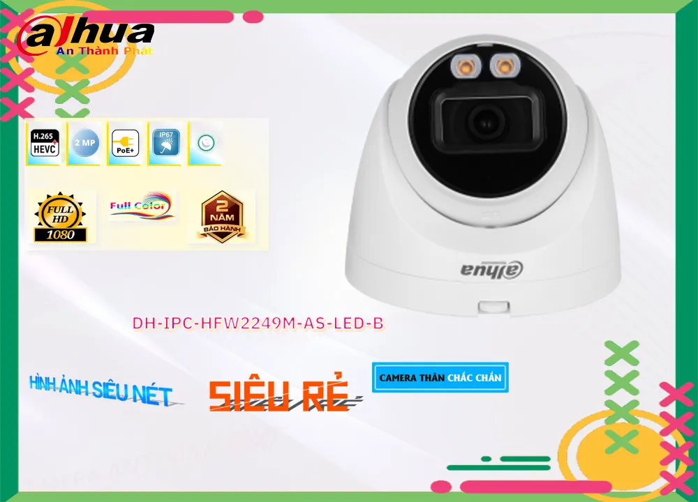 Camera Dahua DH-IPC-HFW2449S-S-LED,DH-IPC-HFW2449S-S-LED Giá rẻ ,DH IPC HFW2449S S LED, Chất Lượng