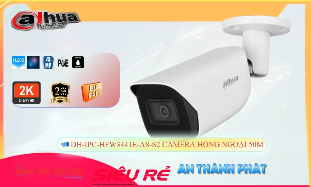 Camera Dahua DH-IPC-HFW3441E-AS-S2, Giá DH-IPC-HFW3441E-AS-S2,DH-IPC-HFW3441E-AS-S2 Giá Khuyến Mãi , bán