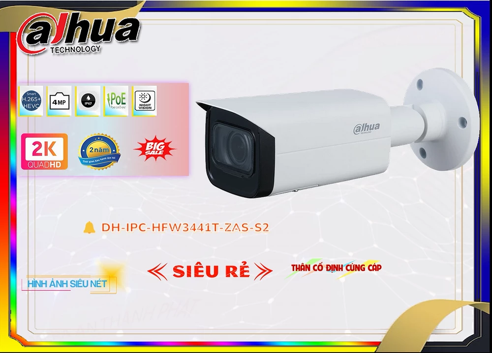 Camera Dahua DH-IPC-HFW3441T-ZAS-S2,DH IPC HFW3441T ZAS S2,Giá Bán DH-IPC-HFW3441T-ZAS-S2,DH-IPC-HFW3441T-ZAS-S2 Giá
