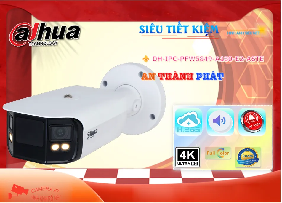 Camera Dahua DH-IPC-PFW5849-A180-E2-ASTE,Chất Lượng DH-IPC-PFW5849-A180-E2-ASTE,DH-IPC-PFW5849-A180-E2-ASTE Công Nghệ