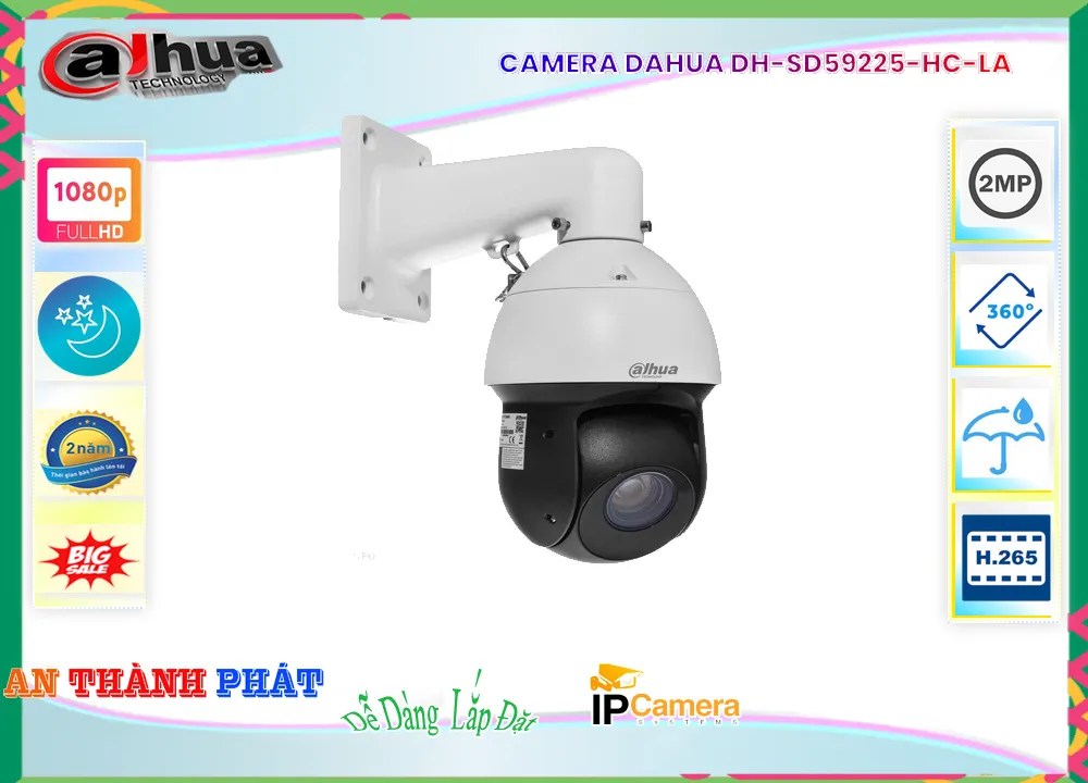 Camera Dahua DH-SD59225-HC-LA Speedom,Giá DH-SD59225-HC-LA,phân phối DH-SD59225-HC-LA,DH-SD59225-HC-LABán Giá Rẻ,Giá
