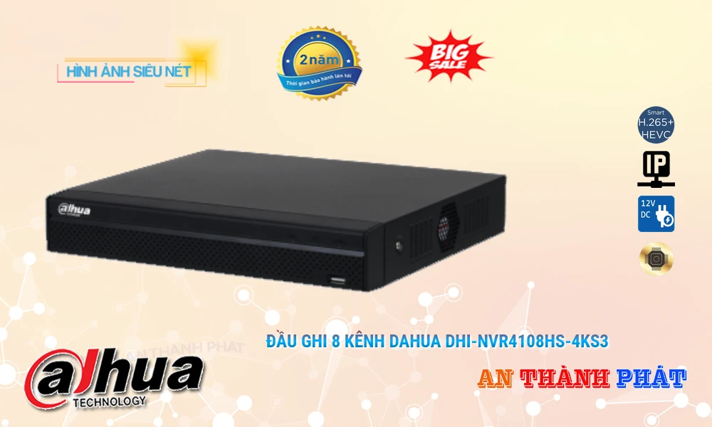 ✔️ Đầu Ghi Camera DHI-NVR4108HS-4KS3 Dahua giá rẻ chất lượng cao
