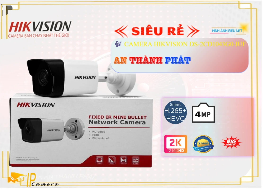 Camera Hikvision DS-2CD1043G0-IUF, thông số DS-2CD1043G0-IUF,DS-2CD1043G0-IUF Giá rẻ ,DS 2CD1043G0 IUF, Chất Lượng