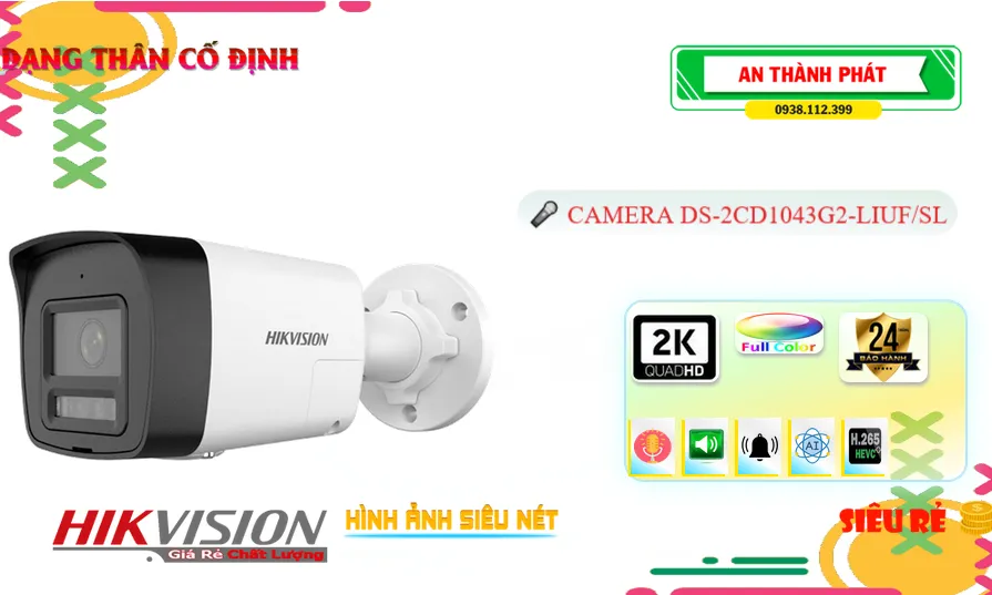 DS-2CD1043G2-LIUF/SL sắc nét Hikvision ➠ DS-2CD1043G2-LIUF/SL sắc nét Hikvision ➠