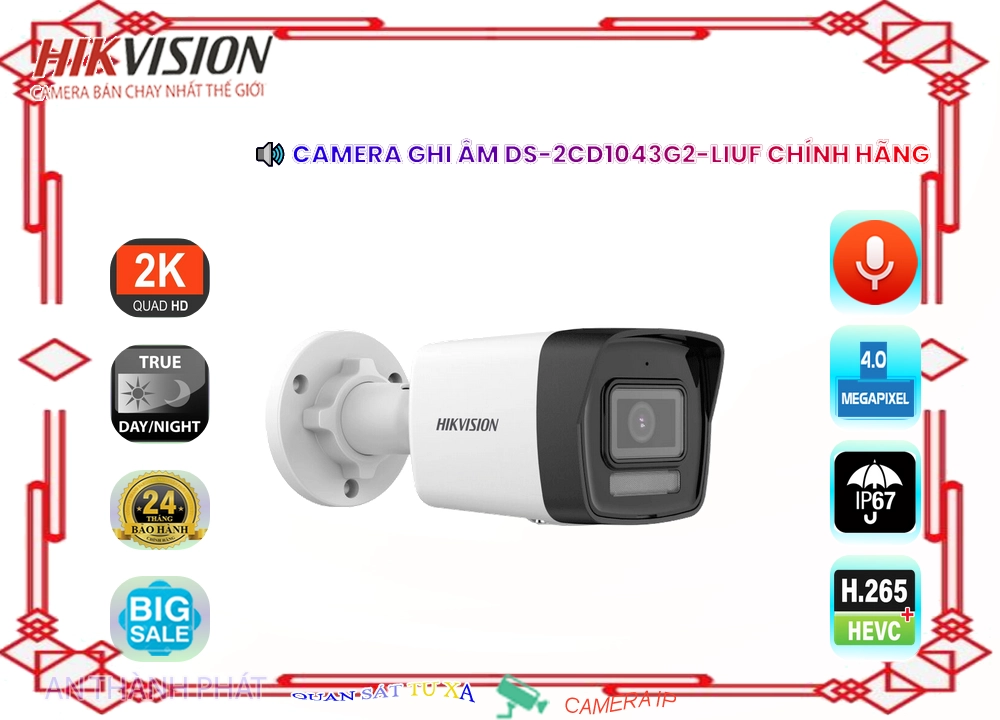 Camera Hikvision Chất Lượng DS-2CD1043G2-LIUF,thông số DS-2CD1043G2-LIUF,DS 2CD1043G2 LIUF,Chất Lượng