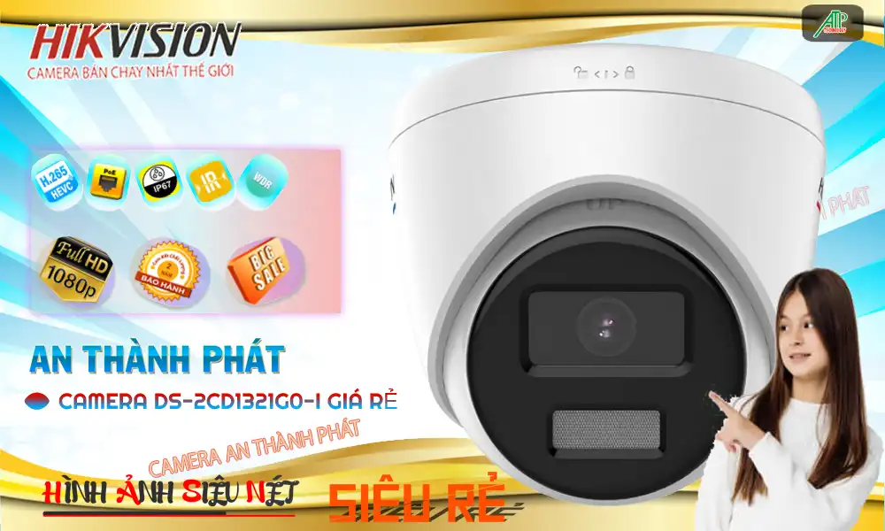 DS-2CD1321G0-I sắc nét Hikvision DS-2CD1321G0-I sắc nét Hikvision