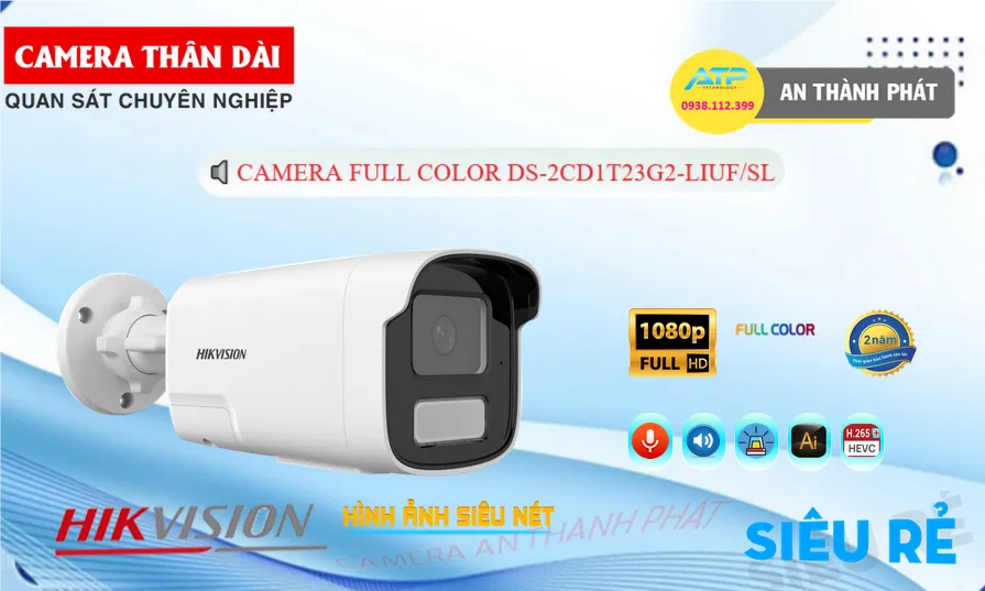 DS-2CD1T23G2-LIUF/SL sắc nét Hikvision