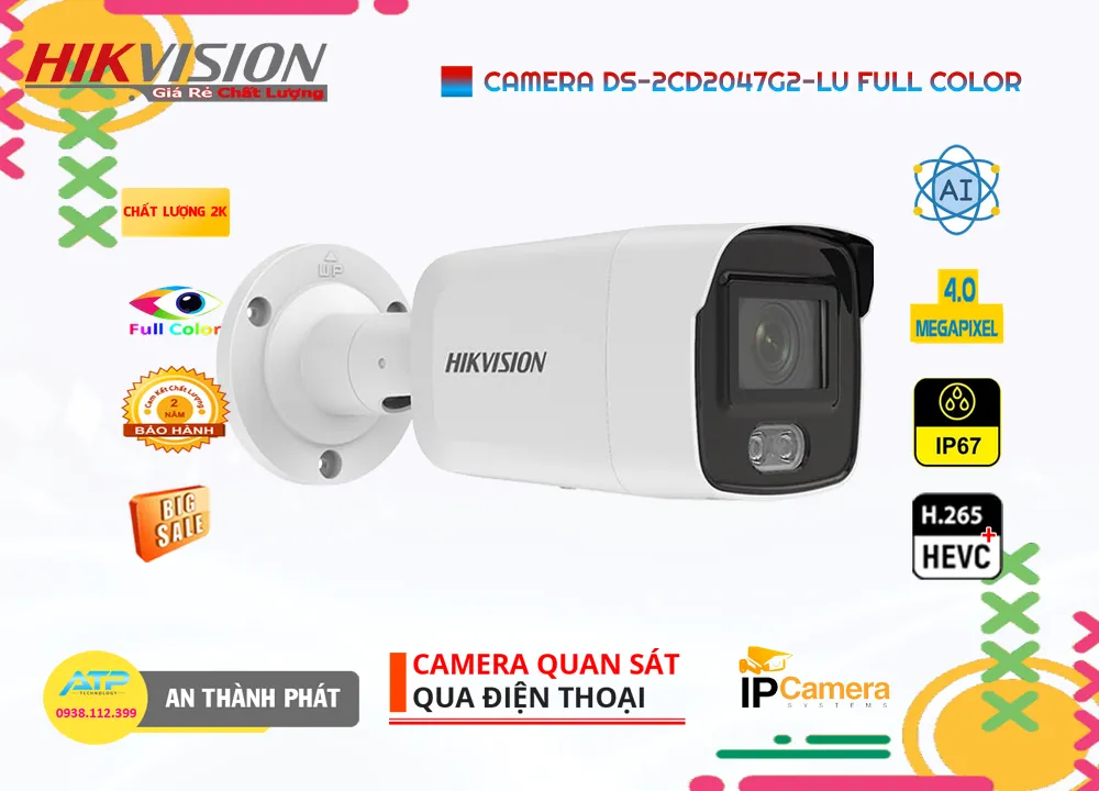Camera Hikvision Tiết Kiệm DS-2CD2047G2-LU,DS-2CD2047G2-LU Giá rẻ,DS-2CD2047G2-LU Giá Thấp Nhất,Chất Lượng